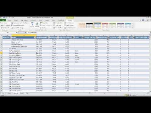 Connecting SQL Tables and data in Excel spreadsheets Connecting SQL Tables and data in Excel spreadsheets