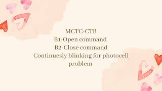 Nice 3000+/MCTC-CTB/nonstop open close/photocell problem