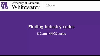 Finding industry codes