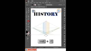 Perspective Typography 1 minute in Adobe Illustrator | Usages Perspective Grid Tool | #shorts