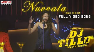 Nuvvala Female Version Full Video Song |#DJTillu|Siddhu, Neha Shetty|Vimal Krishna|Sri Charan Pakala