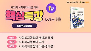 제22회 대비 나눔의집 사회복지사1급 핵심특강 : 사회복지행정론 ① 1~3장