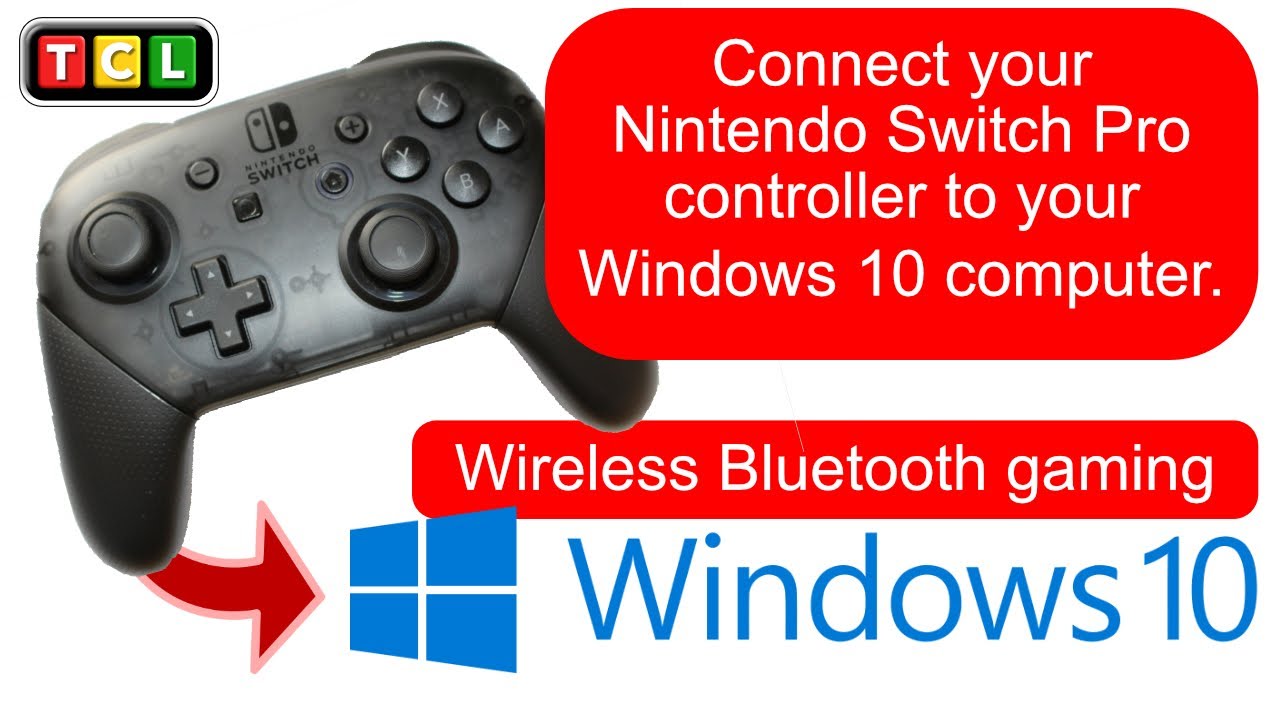 HOW TO - Connect Nintendo Switch Pro Controller To Windows 10 PC - YouTube