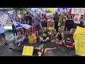 Israeli protesters scuffle with police during protest in Tel Aviv