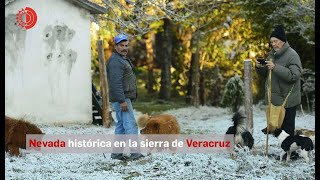 Cae nevada histórica en la sierra de Veracruz