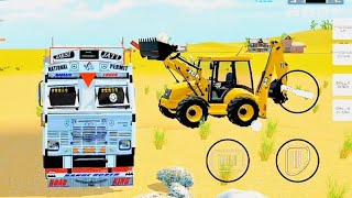 Drive JCB And Unloading Stone From Dumper Truck in Game 🔥 #driving #gamingvideos #jcb #truck 🤯