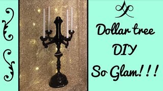 Dollar tree  DIY/ Candelabra so glam!