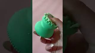 Pawfect Face Scrubber |  Most fun skincare cleansing tool! 💚 | I Dew Care #shorts #skincare #kbeauty