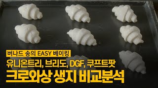 너-무 많은 크로와상 냉동생지 브랜드, 직접 구워본 리뷰! (유니온트리, 브리도, DGF, 쿠프드팟) [버나드 송의 EASY 베이킹)