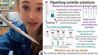 Pipetting volatile liquids (ethanol, etc.) - practical tips