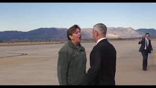 Secretary of Defense Mattis Arrives at Peterson AFB