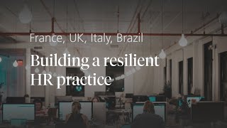 Building a resilient HR practice