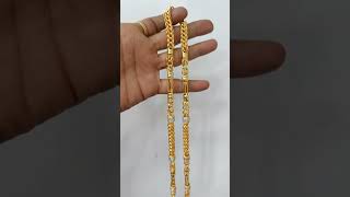 500 mili gold plated indo chain 1 year colour gaurantee in daily used. Krishna forming jawellery