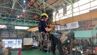 [Blindfold Wide Reanchor Rescue] 目隠しワイドリアンカーレスキュー rope access training IRATA\u0026JIRAAトレーニング