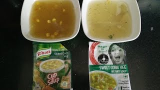 Knorr vs Ching's Secret | Knorr Sweet Corn Soup Vs Ching's Secret Sweet Corn Soup - Which is Better?