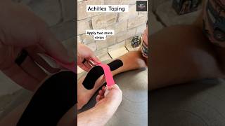 Kinesiology Taping technique for Achilles pain! Reduce calf soreness 🔥💯 #athlete #basketball #pain