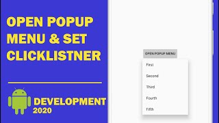 Android tutorial - 55 - Popup Menu | How Open Popup Menu & Set Click Listener on Option Menu