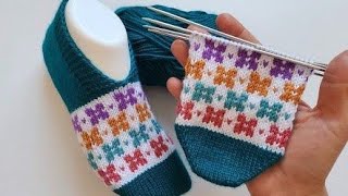 Gorgeous Woolen Ladies Socks Design Hand made Woolen Socks