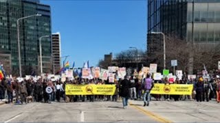 'No Kings' protestors march, gather in downtown Cleveland