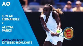 Leylah Fernandez v Alycia Parks Extended Highlights | Australian Open 2024 Second Round