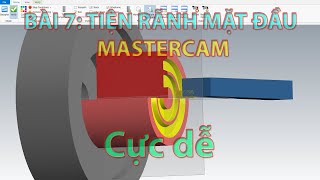 MASTERCAM LESSON 7:  Face grooving turning Mastercam