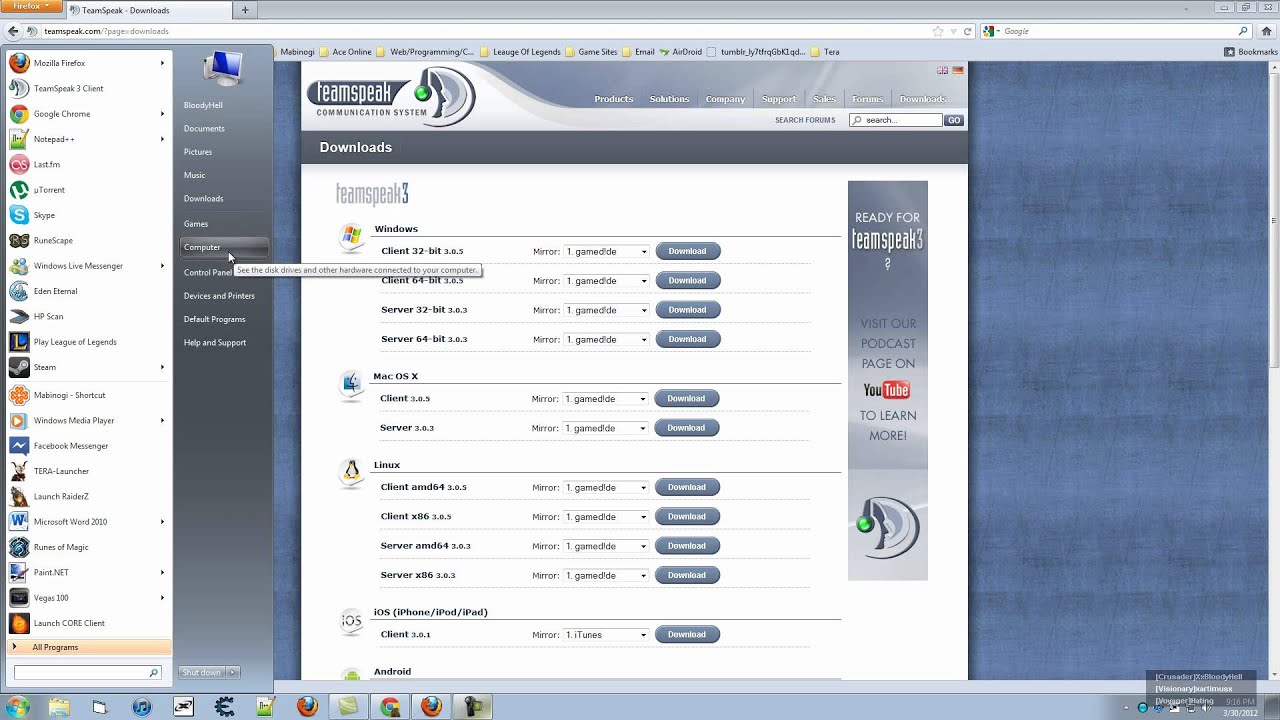 Getting Teamspeak 3 Tutorial Youtube