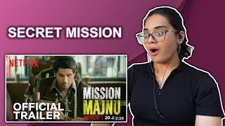 Mission Majnu Movie Trailer REACTION | Sidharth Malhotra | Rashmika Mandanna | Neha M.