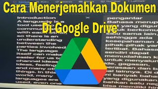 Cara Menerjemahkan Dokumen di Google Drive