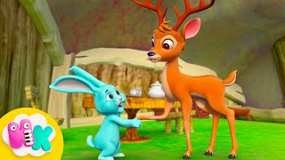 Un cervo lieto 🦌 Canzone con animali per Bambini | HeyKids Italiano