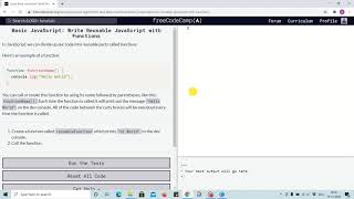 Lesson 47 - reusable javascript with functions - freecodecamp