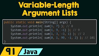 Variable-Length Argument Lists in Java