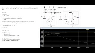 LTspice tutorial 16: Third order high pass filter design example and simulation using LTspice