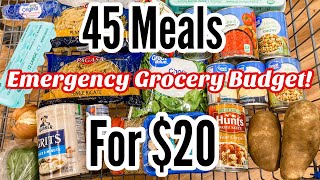 45 MEALS FOR $20 | EMERGENCY GROCERY BUDGET MEAL PLAN IDEAS | JULIA PACHECO