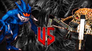 Alien Queen vs Mastermind - DOOM vs DUKE NUKEM 3D : Monster Infighting - RETRO BOSS BATTLES