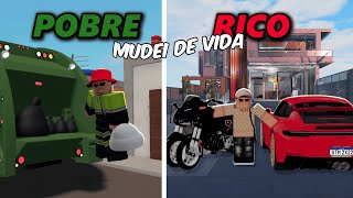 MUDEI de VIDA o LIXEIRO que FICOU RICO🤑🏍️ Roblox rp rodograu