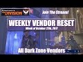 The Division Weekly Reset (October 27th, 2017) - All Dark Zone Vendors