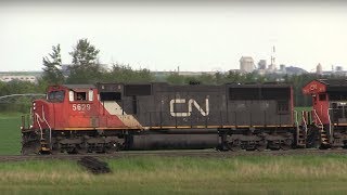 CN Train Spotting HD: CN SD75I 5629 Pulls U714 With LOUD K5LLA On The Veg Sub 9/10 6/23/18