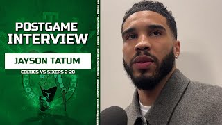 Jayson Tatum on Chasing Larry Bird, Wants to Become Best Celtic Ever | Celtics Postgame 2-20