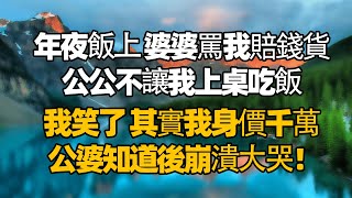 年夜饭上 婆婆罵我賠錢貨 公公不讓我上桌吃飯 我笑了 他們都不知道我身價千萬！我會讓你們後悔終生！#生活經驗  #為人處世  #老年生活#故事