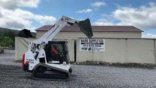 2018 Bobcat T595 Rubber Track Skid Steer Loader Cab Heat Air Radio Power Quick Attach 74 HP Turbo !