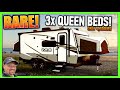 TRIPLE True Queen Beds in a SMALL & LIGHT RV • 2024 Rockwood Roo 183ROO