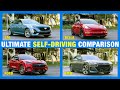 (Almost) Self-Driving Car Comparison Test: Tesla vs. BMW vs. Ford vs. GM | Hands-Free Driving Test