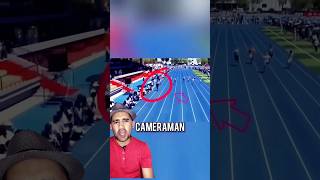 CAMERAMAN IN 100M😱💀#100k #100 #sprinter #sprinting #million #running #fastest #hardwork #cameraman