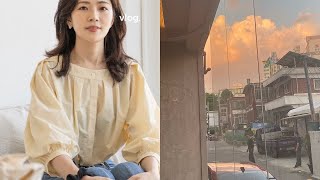 (eng.) VLOGㅣ일주일 조각 모음, 여름 출근룩ㅣ열심히 일하고 먹은 출퇴근 일상 ft 소확행ㅣ직장인브이로그, 성수동 natural wine bar.