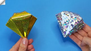 How To Make A Origami Paper Diamond Easy | DIYpaper diamond easy