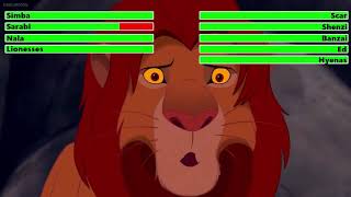 The Lion King (1994) Final Battle with healthbars 1/2 (Edited By @KobeW2001 )