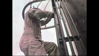 Stack Climber Takes Air Pollution Samples 1971 Los Angeles California
