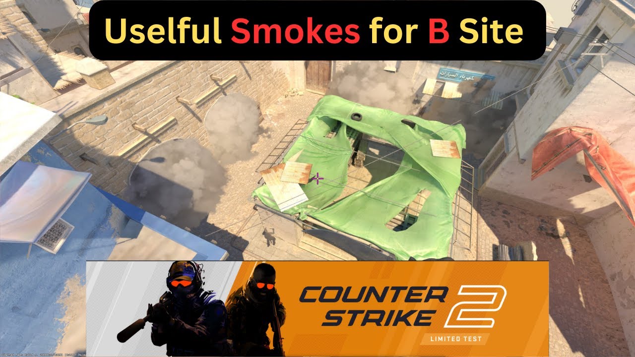 CS2: Mirage Smokes B Site - YouTube