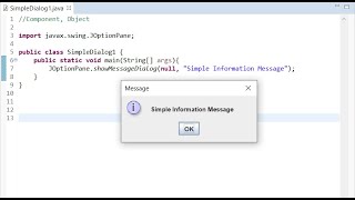 Java Show Message Dialog