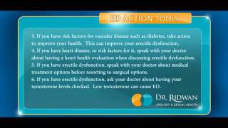 Erectile Dysfunction - Erectile Dysfunction Action Tools (Part 9) - The Dr. Ridwan Show